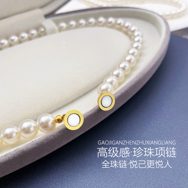 4mm authentic millet bead pearl necklace