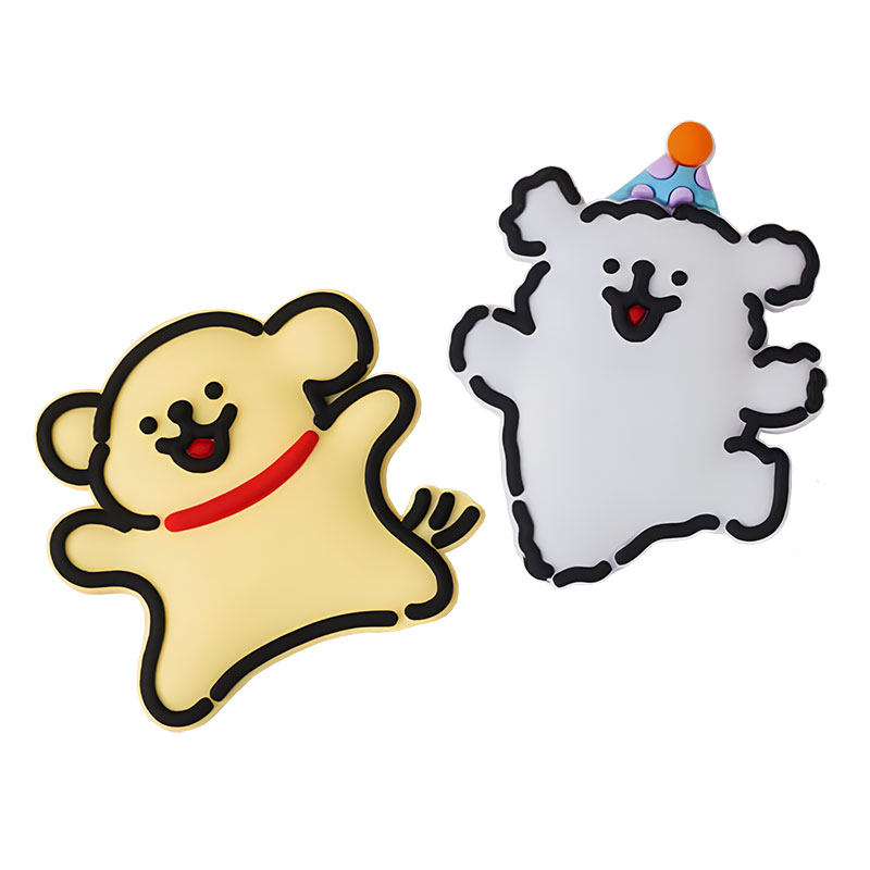 软胶线条小狗情人节蛋糕装饰摆件黄白色贴贴狗狗可爱情侣生日插件,淘宝优惠券,粉丝福利购,淘宝优惠卷