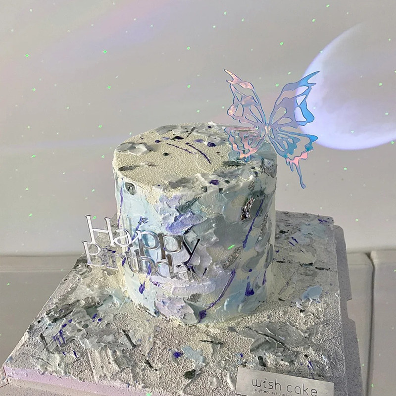 幻彩蝴蝶蛋糕装饰插件白色镂空摆件网红ins女神生日甜品烘焙插牌m,淘宝优惠券,粉丝福利购,淘宝优惠卷