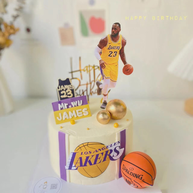 篮球蛋糕装饰插件软胶球衣男孩男神球鞋球服儿童生日蛋糕摆件配件-图1
