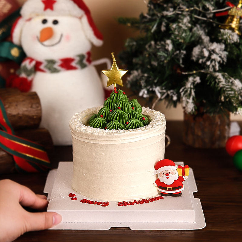 圣诞节蛋糕装饰摆件圣诞礼包老人五角星星蜡烛插件圣诞烘焙装扮,淘宝优惠券,粉丝福利购,淘宝优惠卷