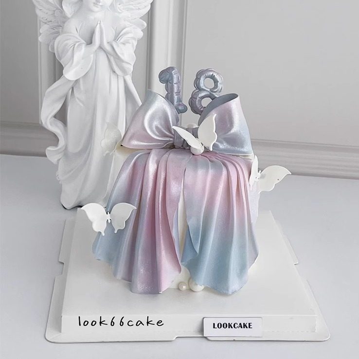 网红氛围感小仙女生日蛋糕装饰摆件气球数字星星月亮硅胶模具 - 图1