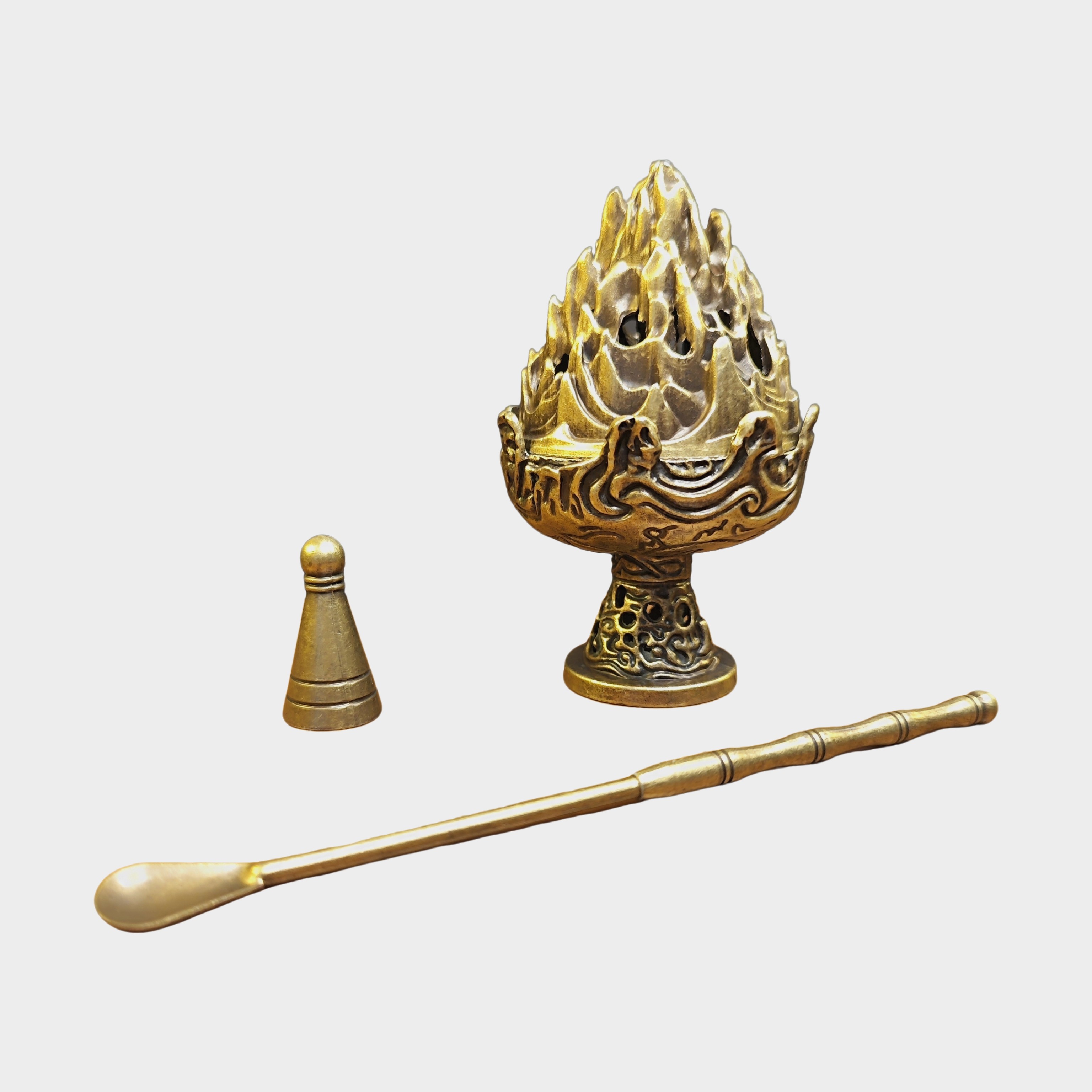 塔香模具香薰炉套装家用室内香勺香道澳檀香粉迷你把玩小博山香炉,淘宝优惠券,粉丝福利购,淘宝优惠卷