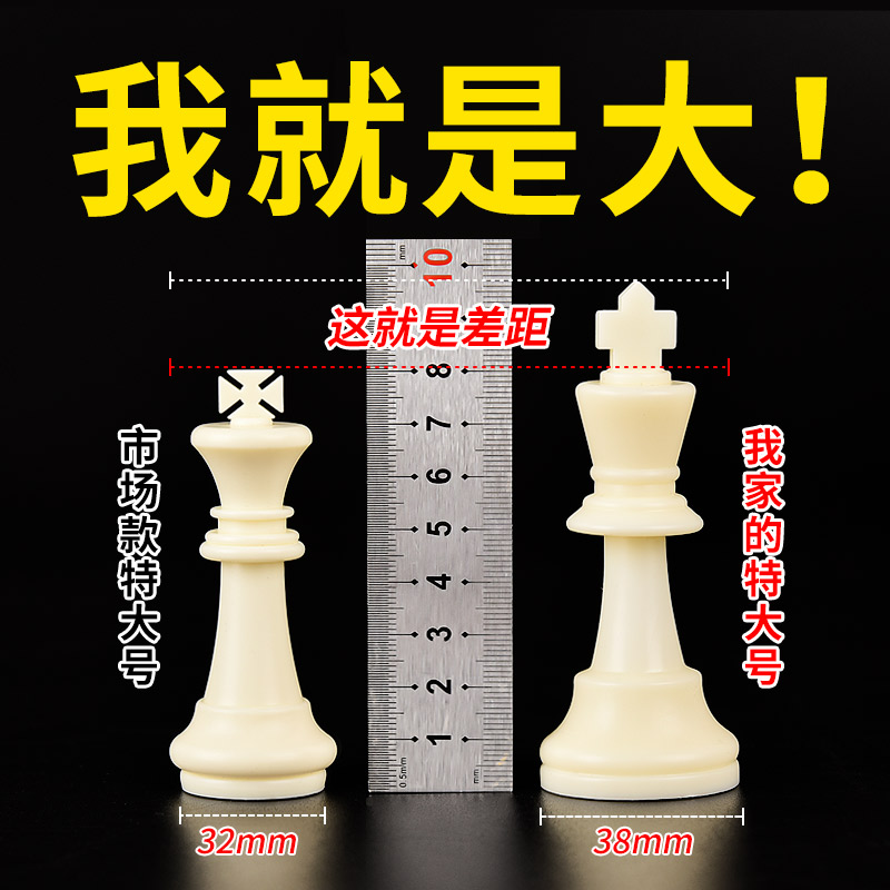 国际象棋儿童磁性便携式象棋棋盘西洋磁力跳棋小学生比赛专用套装