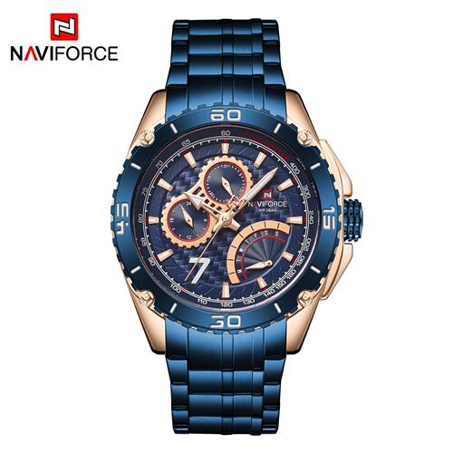 NAVIFORCE/领翔9183石英钢带表 六针日历男表 运动休闲手表 - 图3