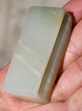 正宗新疆和田玉籽料洒金皮白玉原皮皮带扣玉龙喀什河无修磨染实拍