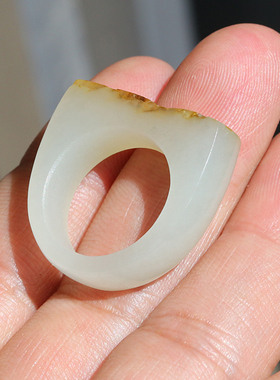 洒金皮男女款戒指新疆和田玉籽料