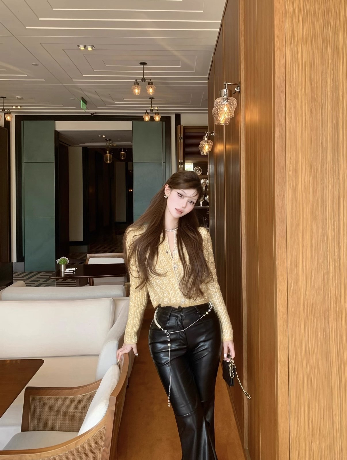 GGQSDZ【皮感神裤】pu皮裤百搭黑色长裤子女冬休闲裤,淘宝优惠券,粉丝福利购,淘宝优惠卷