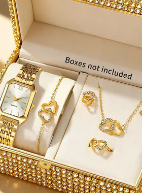 不掉色项链女士轻奢镶钻锁骨链礼盒装圣诞节平安夜送女生表白礼物