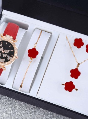 新年礼物送女生ins显白四叶草手链礼盒装洗澡可戴不掉色精美饰品