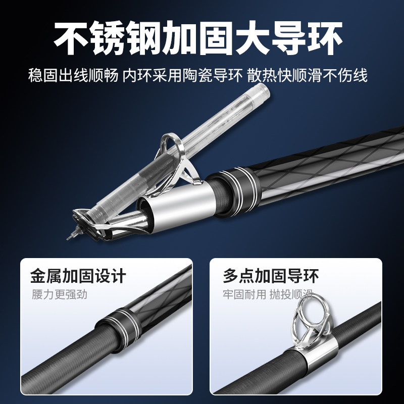 狼王龙魂锚杆远投超硬锚竿全套装专业锚鱼竿新型矛鱼专用杆海钓竿,淘宝优惠券,粉丝福利购,淘宝优惠卷