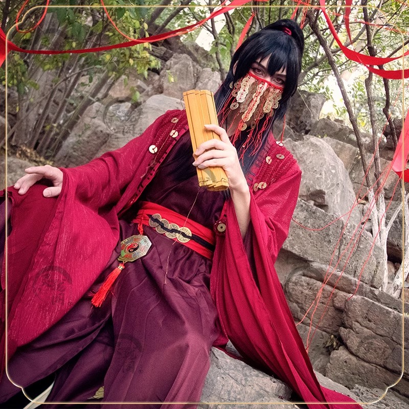 李火旺cos铜钱剑紫穗剑脊骨剑道诡异仙铜钱面罩假发道铃cos坐忘道 - 图3