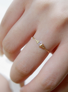 UNELGE女包金简约通勤戒指