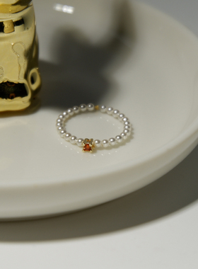 尾戒戒指UNELGE珍珠简约女