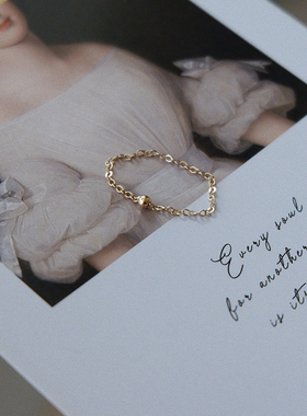 手作风小金珠日常叠戴戒指新品