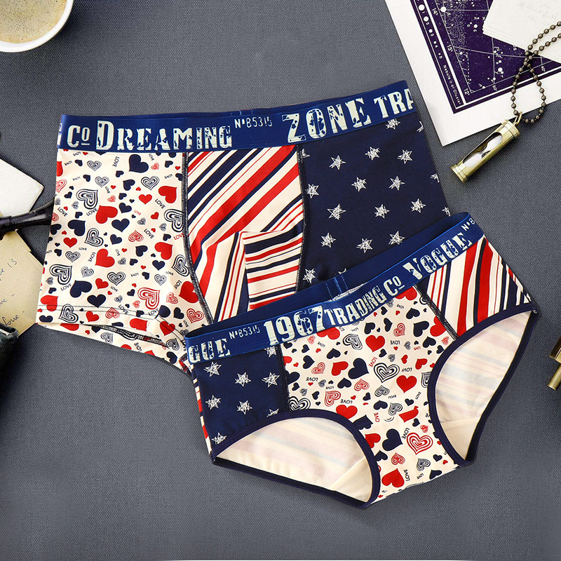 情侣内裤纯棉可爱莫代尔棉一男一女情侣款内衣2026新款潮流套装,淘宝优惠券,粉丝福利购,淘宝优惠卷