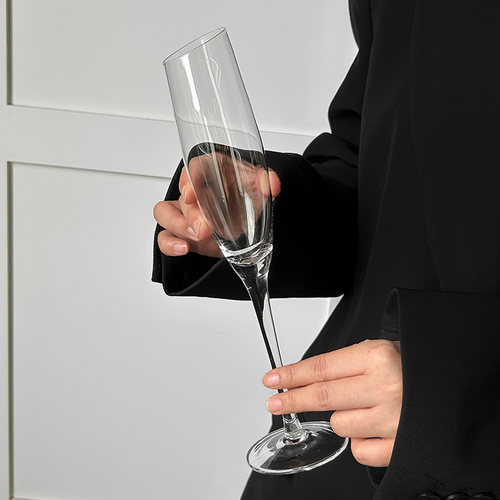 法式ins博主高脚香槟杯起泡甜酒杯浪漫仪式感葡萄酒玻璃鸡尾酒杯 - 图0