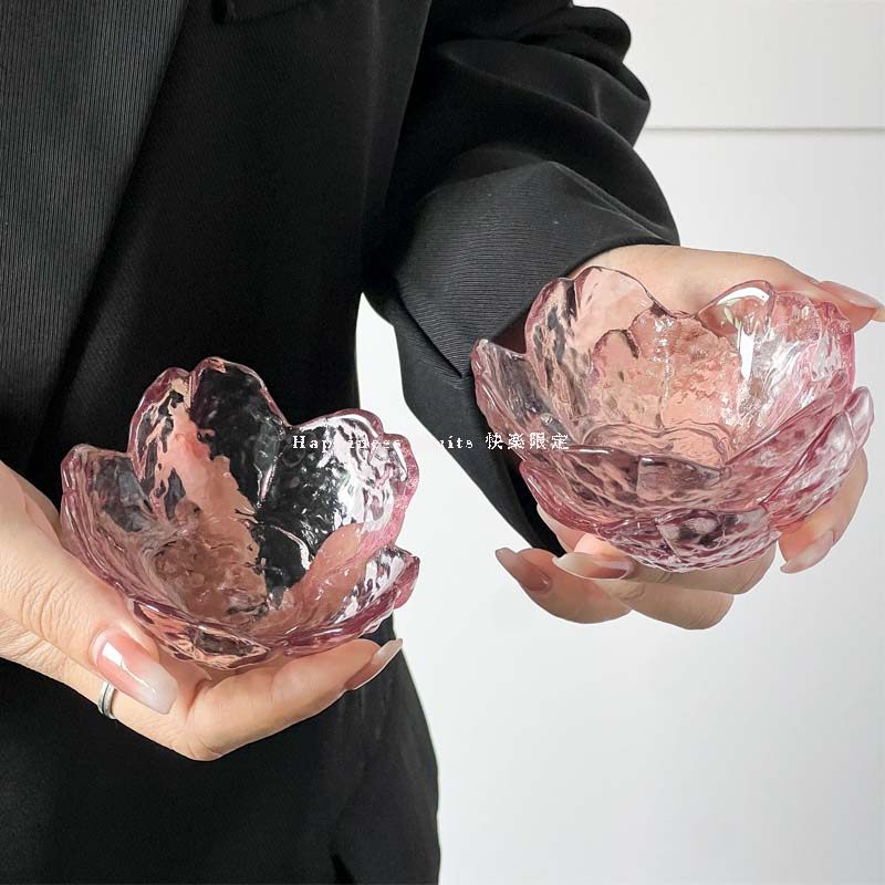 日式锤目纹粉色樱花玻璃味碟酱料碟小碟子醋碟火锅调料蘸料碟子,淘宝优惠券,粉丝福利购,淘宝优惠卷