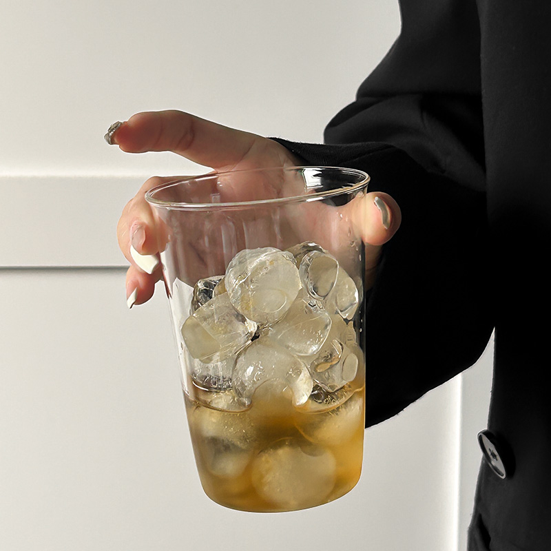 冰拿铁咖啡玻璃杯美式饮品杯耐热高温高硼硅透明冷饮杯喝水杯子女 - 图2