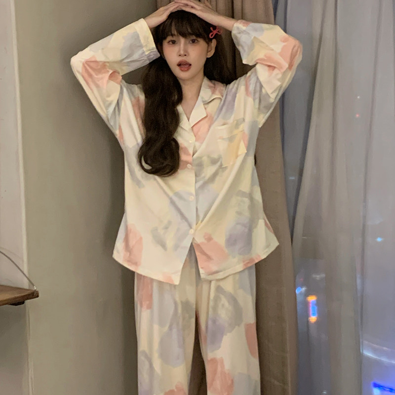 晚眠带胸垫睡衣女款春秋冬季长袖2025年新款大码纯棉家居服卡通,淘宝优惠券,粉丝福利购,淘宝优惠卷