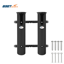 Black Two-hole detachable fishing rod cylinder ABS Plastic marine fishing rod Yacht Yacht Fishing box Stent