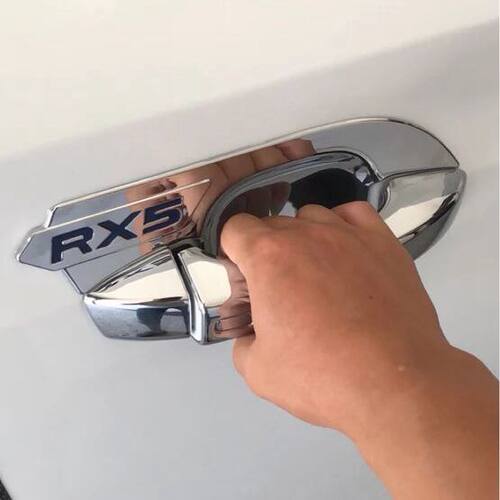荣威RX5门碗拉手外拉手亮条荣威rx5plus改装专用门把手保护贴装饰 - 图1