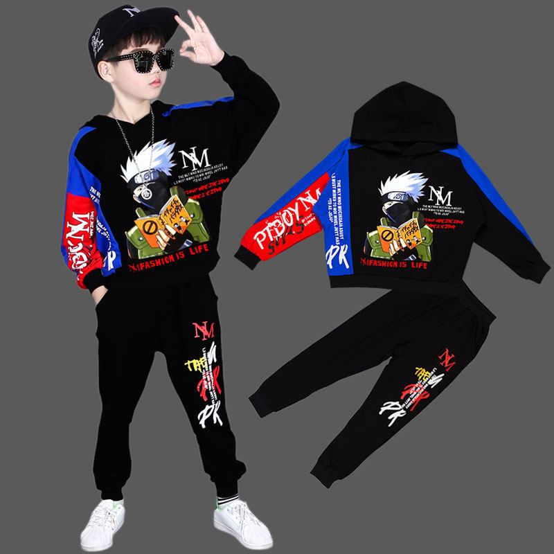 火影忍者童装卫衣男童2025新款儿童服装长袖t恤春男孩衣服卡卡西