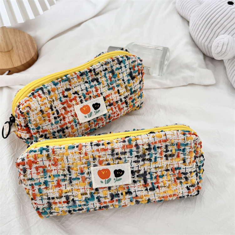 小白兔几 小香风编织笔袋ins可爱少女心女孩学生高颜值收纳文具盒,淘宝优惠券,粉丝福利购,淘宝优惠卷