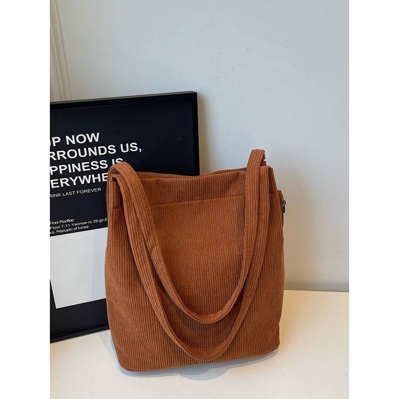 官方品牌大容量背包水桶包复古2025春季条绒单肩包时尚斜挎包便携,淘宝优惠券,粉丝福利购,淘宝优惠卷