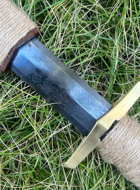 精师铁匠刀剑手工锻打百炼花纹钢复原飞翼八面汉剑素装宝剑未开刃
