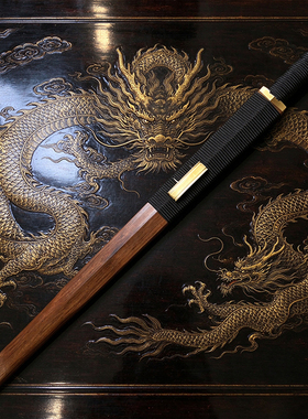 龙泉刀剑纯手工锻打百炼花纹钢楚剑汉剑复古宝剑收藏冷兵器未开刃