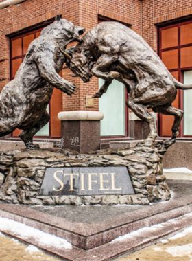 大型铸铜 玻璃钢仿铜狗熊 北极熊动物雕塑摆放户外广场园林商业街