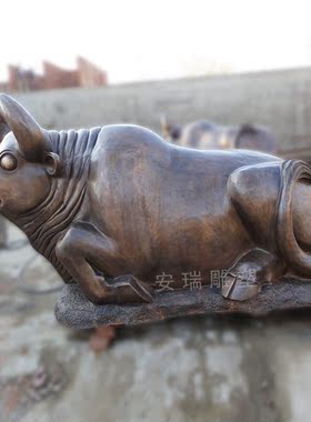 铸铜奔牛 耕牛雕塑 大型户外景观摆放仿铜华尔街奔牛 开荒牛动物