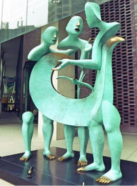 玻璃钢摄影人物雕塑 户外广场园林商业街摆放铸铜照相小男孩人物