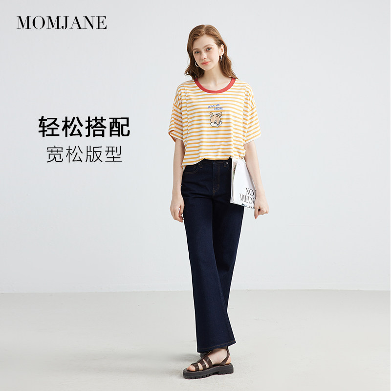 哺乳衣短袖夏薄款外出潮妈夏装t恤 momjane母婴哺乳衣/月子服