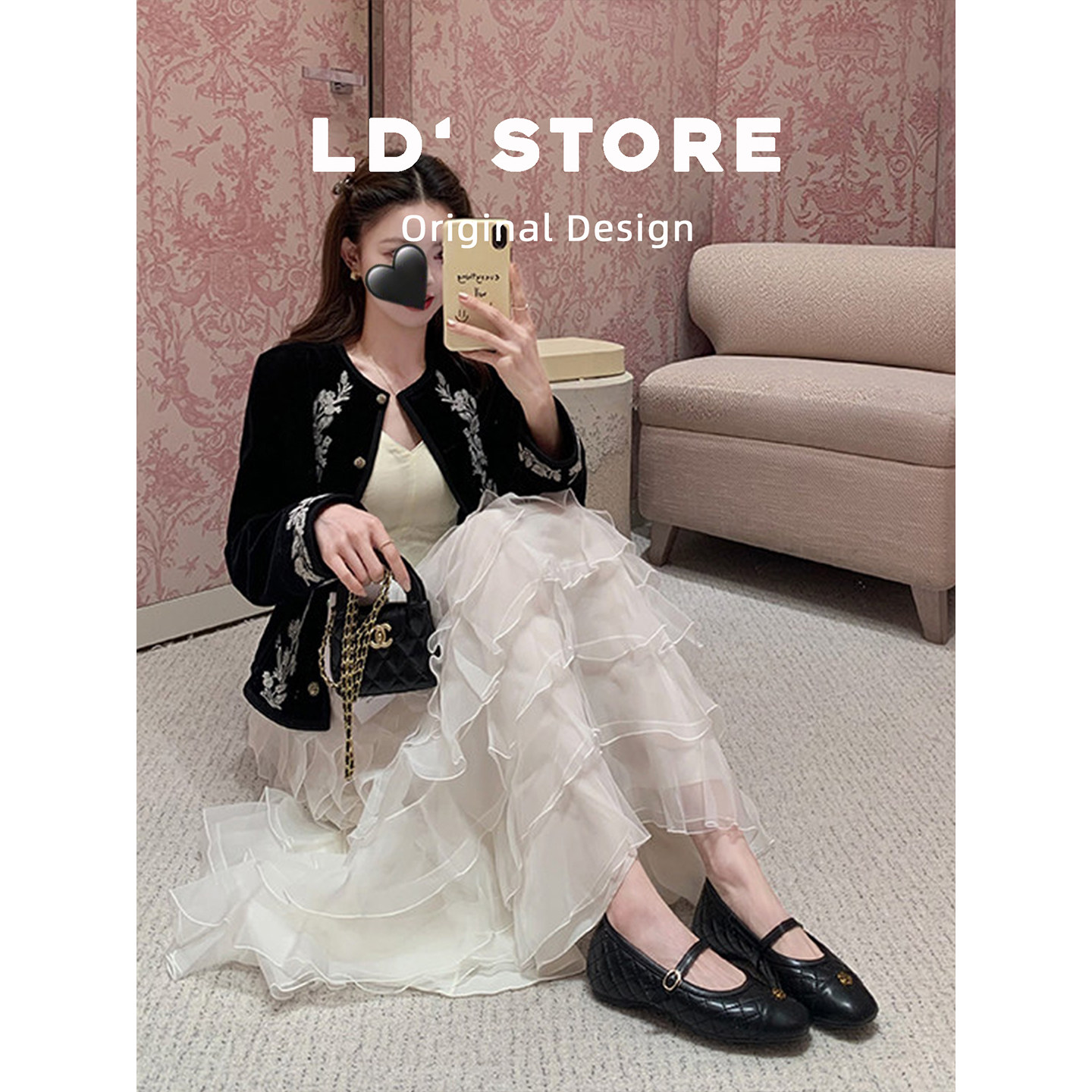 真皮~5cm内增高山茶花玛丽珍鞋女春季新款小香风菱格拼色通勤单鞋,淘宝优惠券,粉丝福利购,淘宝优惠卷