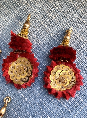 进口宝莱坞民族风挂坠印度舞服饰挂饰珠子三款2022新现货印巴特色