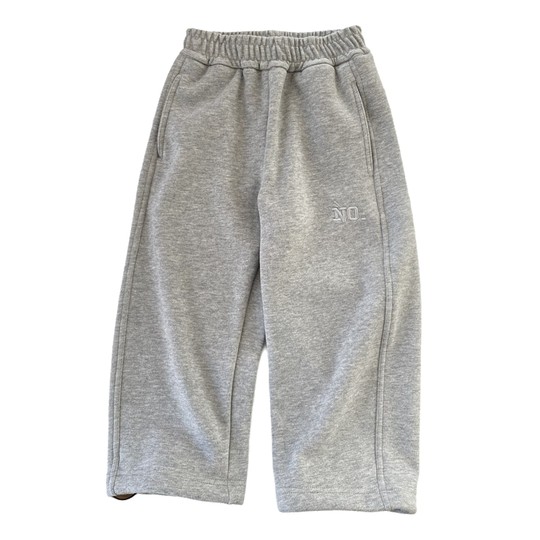 一条过冬贴身舒适~宽松加绒运动裤 男童纯色松紧腰带一体绒镰刀裤