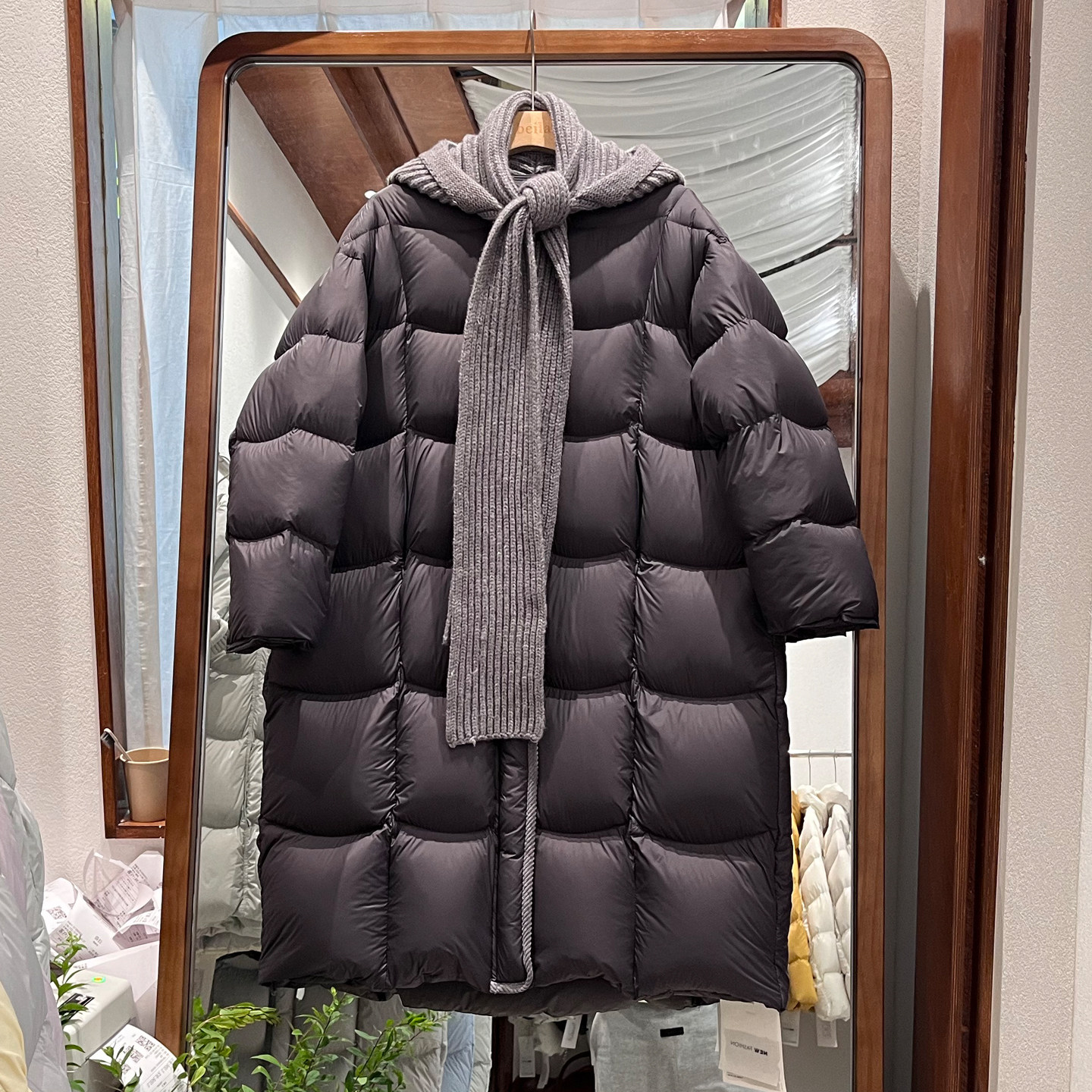 新国标90白鸭绒高端欧货女围巾针织帽过膝长款厚实显瘦韩版羽绒服,淘宝优惠券,粉丝福利购,淘宝优惠卷