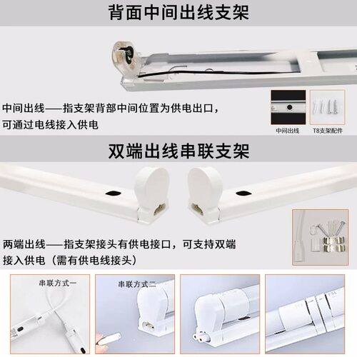 FSL佛山照明t8led灯管长条家用一体化支架超亮节能1米2日光管全套 - 图1