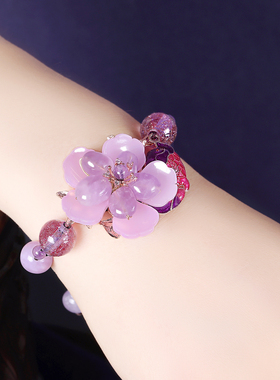 七彩蝶度女琉璃民族风手工制作