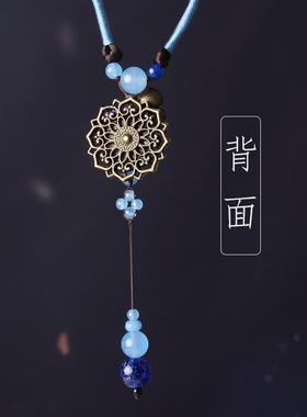 复古优雅玉髓珠景泰蓝女时尚百搭