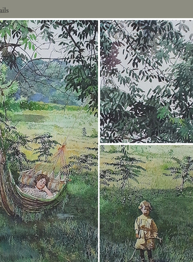 悠闲生活大树田园风楼梯间装饰画