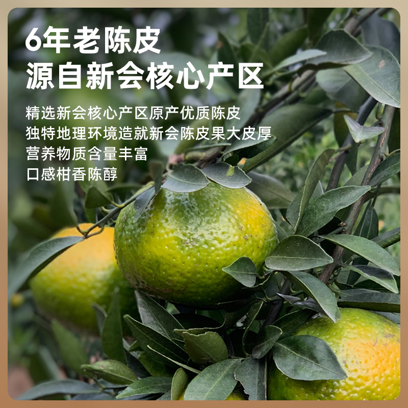 艺福堂茶叶白金柑新会陈皮白茶小方片福鼎老白茶饼干茶特级150g - 图0