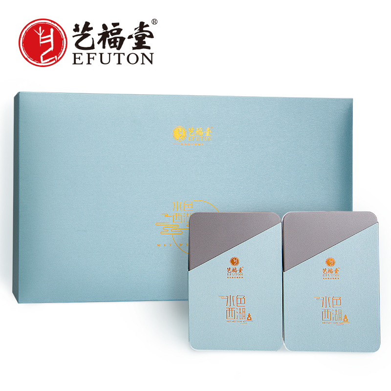 艺福堂茗茶旗舰店[中秋送礼]艺福堂茶叶新茶明前龙井茶水色西湖绿茶高档礼盒装0