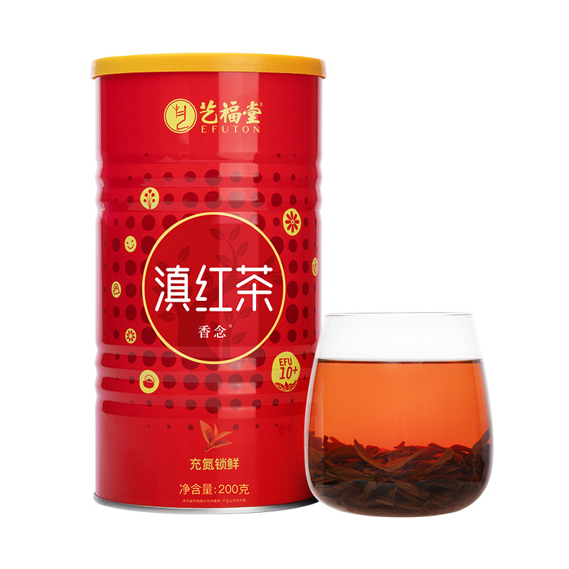艺福堂正宗云南滇红大金针金芽散茶 艺福堂茗茶滇红