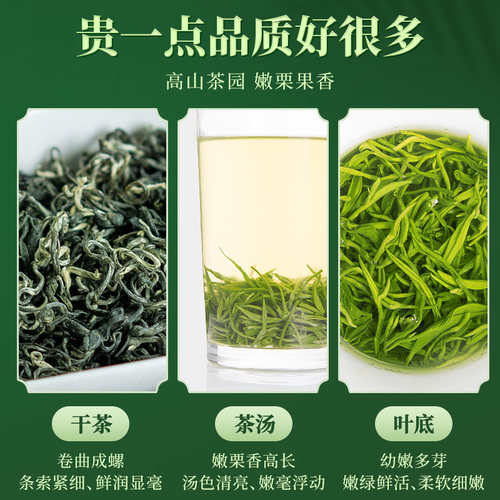 2026年新茶艺福堂茶叶明前特级碧螺春浓香型毛尖嫩芽正宗春绿茶 - 图2