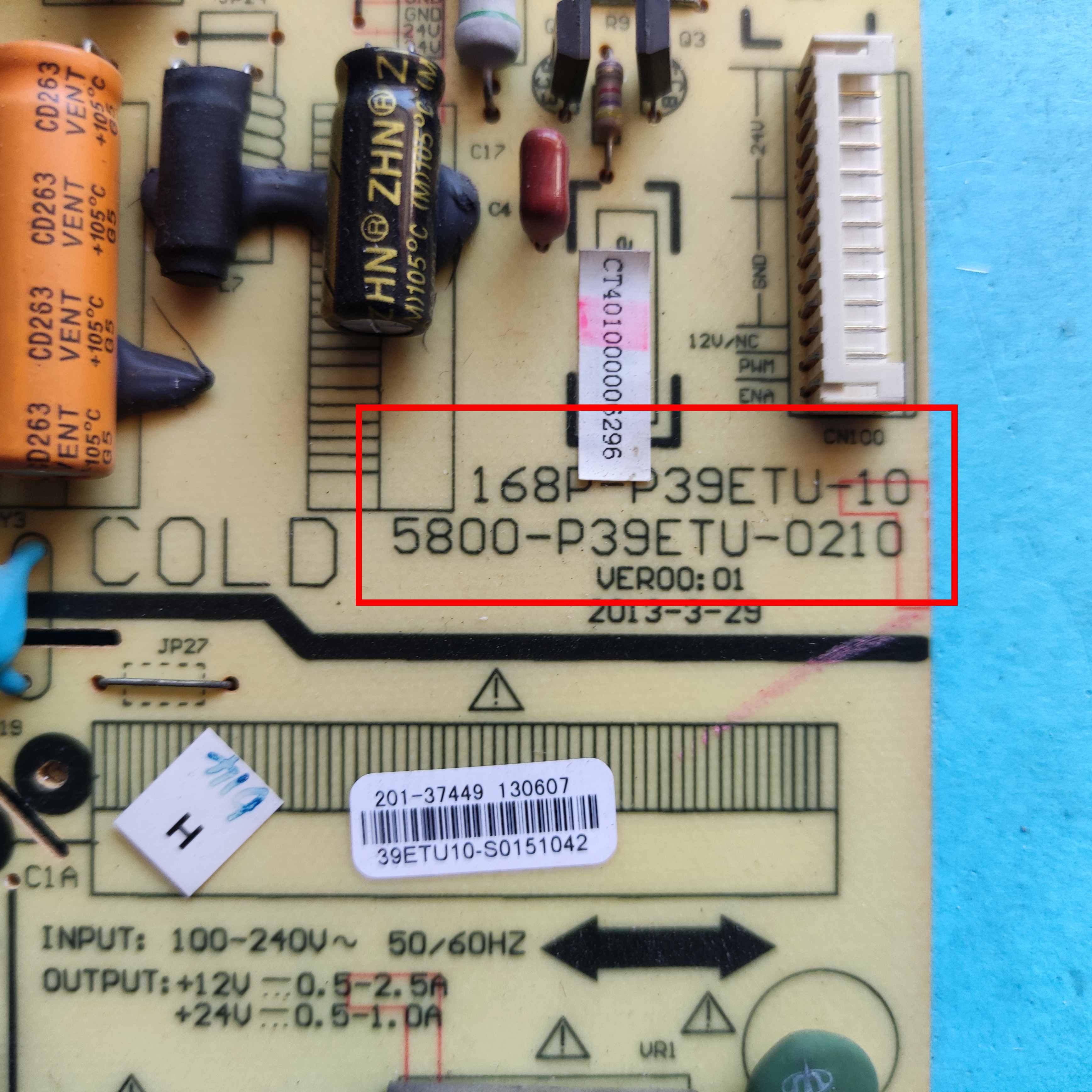 原装创维39E660E 39E350E/E320W 42E380S电源板168P-P39ETU-12/10-图2