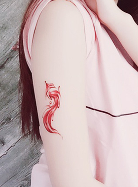 一份30张纹身贴防水防汗性感女遮疤拍照写真狐狸个性另类仿真刺青