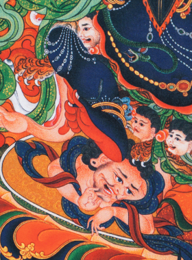 普门庵唐密普巴金刚像中堂卷轴茶挂挂像装饰画吉祥挂画装裱卷轴